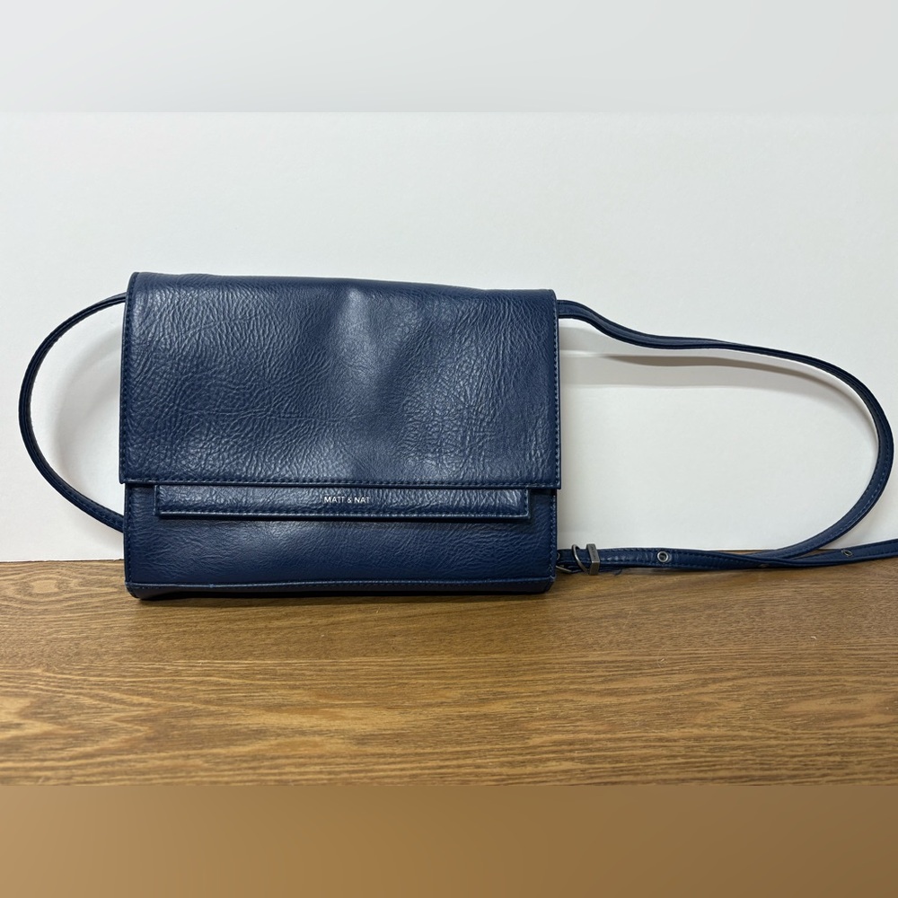 Matt & Nat | Dark Blue Vegan Leather Crossbody
